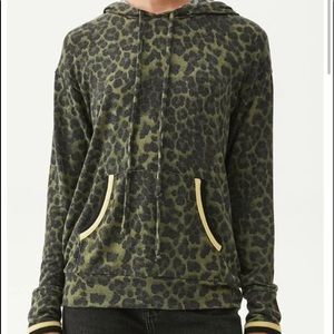 Michael Stars Eden Leopard Hoodie